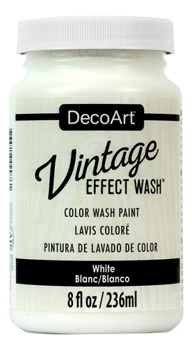 Decoart White Vintage Effect Wash 8oz 8 Onza Liquida 1