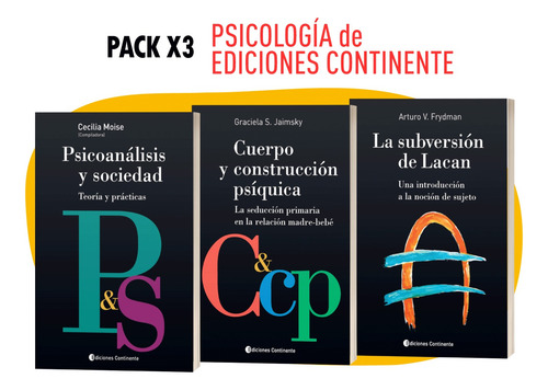 Pack 3 Libros De Psicologia De Ediciones Continente