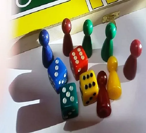 Oficial Jogo Ludo Tabuleiro Estojo 2 Dados 1 Copo Em Couro