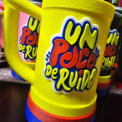Vaso Shopero Lau Modal 470 Ml - Cumbia , Futbol Vario Un Poco De Ruido Amarillo
