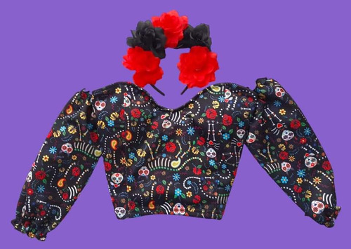 Crop Top Día De Muertos