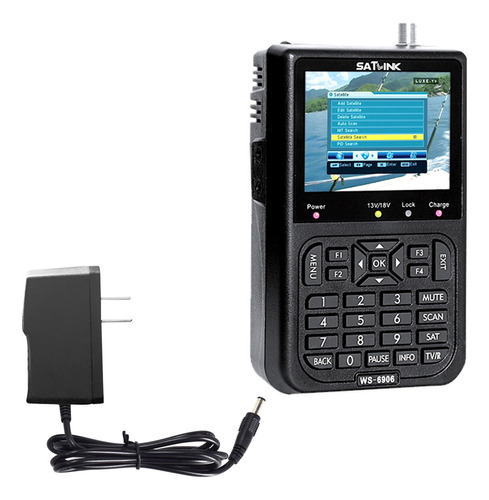 Medidor Satelital Satlink Ws6906 Con Pantalla Lcd De 3.5in