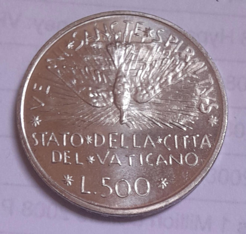 Moneda De 500 Liras, Ciudad De Vaticano, Año 1978. Plata 