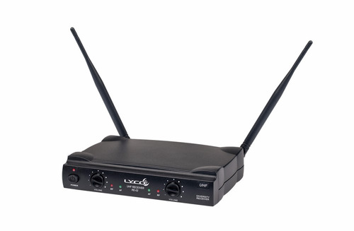Imagem 2 de 5 de Microfone Lyco Uh02 Mm Uhf Sem Fio Duplo Mão/mão Com Maleta