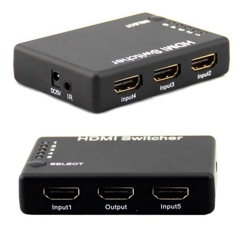 Imagen 4 de 6 de Switch Hdmi Selector 5 Entradas A 1 Salida + Control Remoto