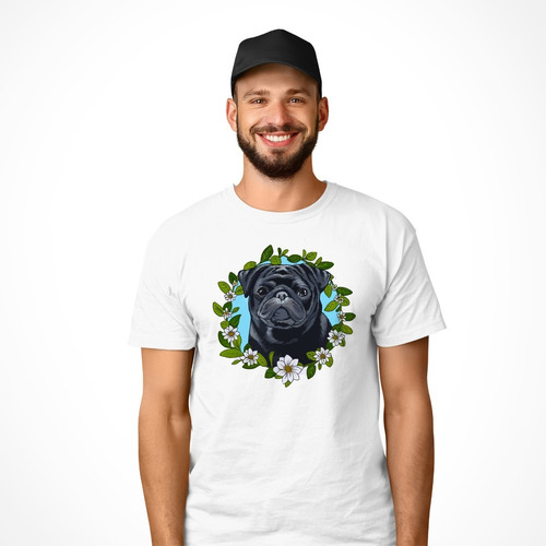 Playeras Alfa Estampado Perros Pug De Hombre Juveniles Alfa