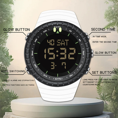 Reloj Electrónico Sanda 6184 Para Deportes De Ocio Para Homb