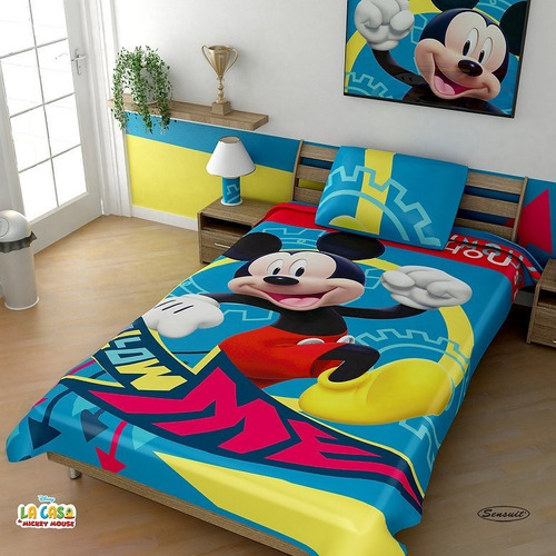 Cobija Cama Sencilla Spiderman Avengers Mickey Cars Disney