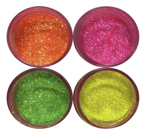 Mini Set De Fiesta  Disco Pastel (4 colores) 5 gramos Por Ca