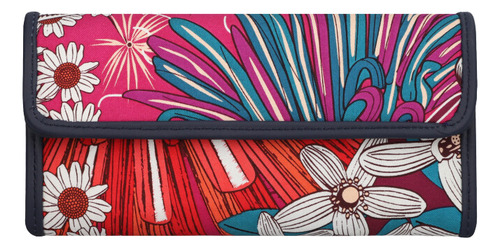 Cartera De Bolsillo Seda Pineda Covalin Herbolaria Flores Color Azul Acero