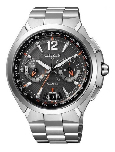 Reloj Citizen Eco-Drive TZ20439j CC1090-52e, correa de zafiro, color plateado, color de bisel plateado, color de fondo gris