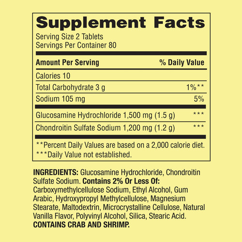 Glucosamina Condroitina Triple Strength Spring Valley 340tab Neutro