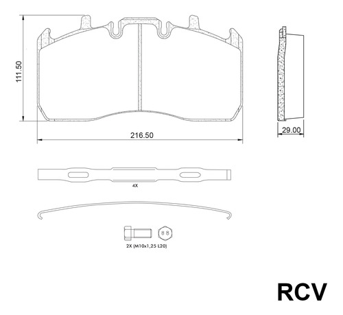 Balatas Disco  Del/tras Para Volvo 9700 B13r  2010