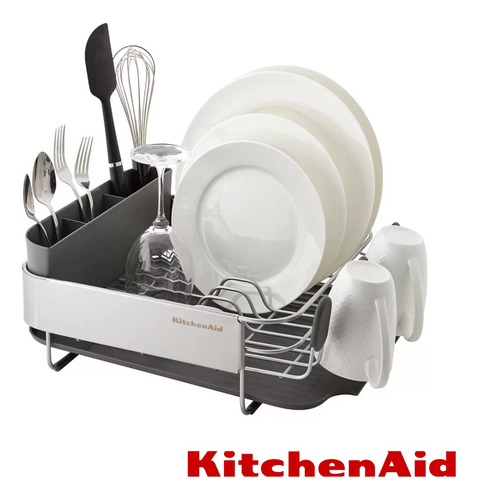 Escurridor D Platos C/ Bandeja Kitchenaid Acero Inox 40x32cm