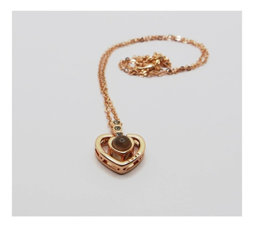 Imagen 7 de 7 de Collar Más Pulsera Dorada Te Amo En 100 Idiomas