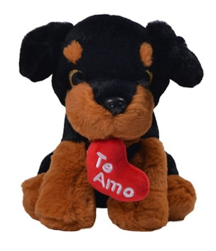 Peluche Perro Cachorro Rottweiler Te Amo 22cm San Valentin