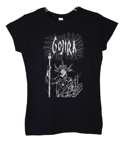 Polera Mujer Gojira Fortitude Stencil Metal Abominatron