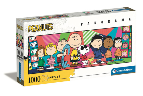 Rompecabezas Panorama Snoopy Y Pandilla 1000 Pz Clementoni