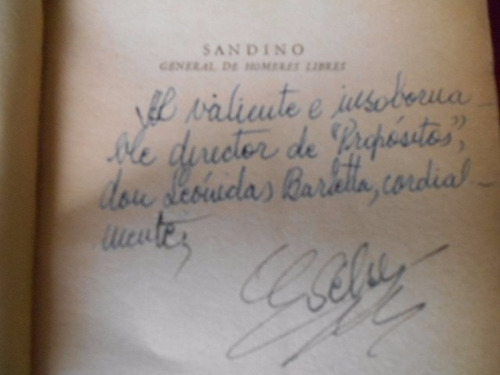 Sandino Gregorio Sesler Dedicado Por Autor A Leonid Barletta