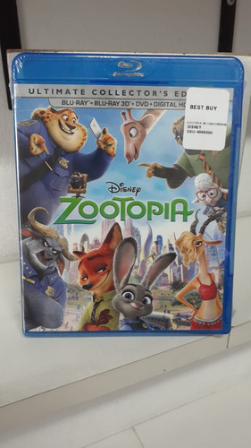 Blu-ray 3d + Blu-ray + Dvd -- Zootopia 