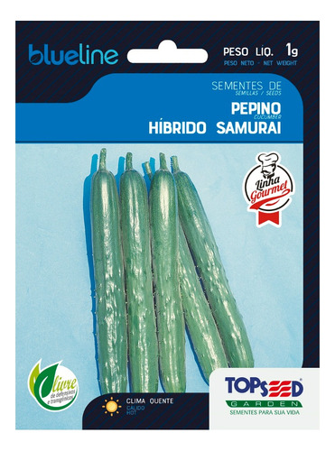 Sementes De Pepino Hibrido Samurai Gourmet (blue Line) - Top