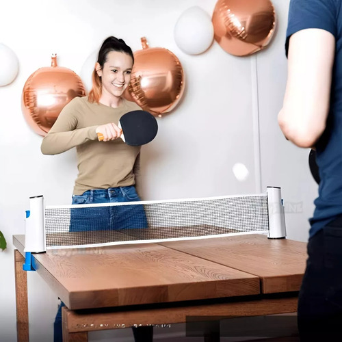 X2 Red Ping Pong Malla Adaptable A Cualquier Tamaño De Mesa
