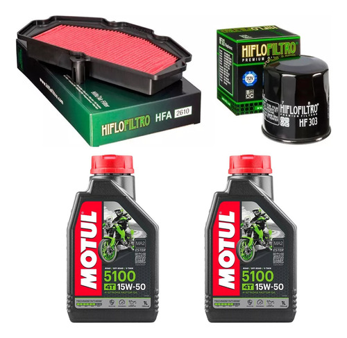 Kit Service Kawasaki Versys 650 Filtros + Aceite Motul Ryd