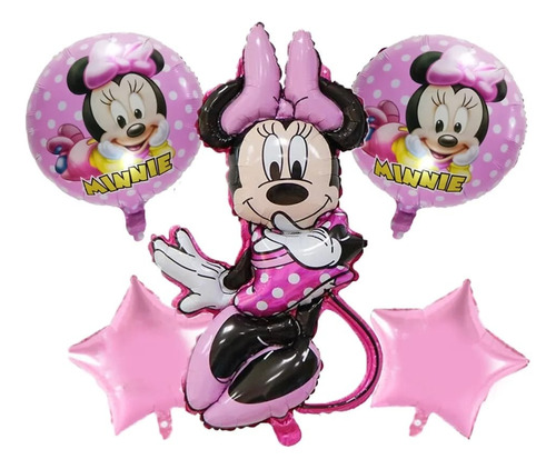 Bonito Kits 5 Globos Metalicos Minnye 