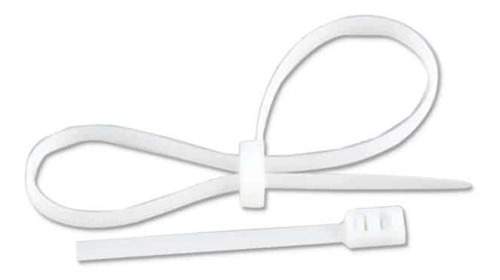 Cintillo Para Cables 100mm X 2.5mm Blanco X 100 Pzas