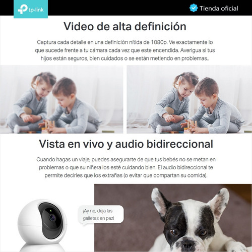 Tp-link, Cámara Ip Wifi Robótica, Full Hd / Audio, Tapo C200