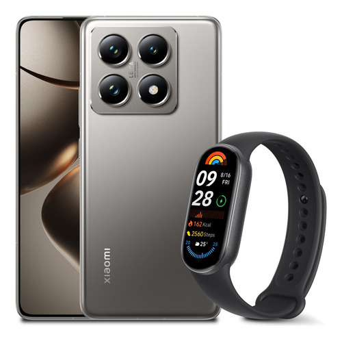 Kit Xiaomi 14t Pro Titan Gray 512gb  + Smart Band 9 Gris