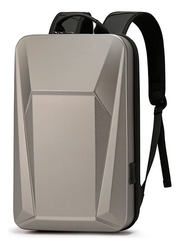 Mochila De Tapa Dura Bange Modelo Bg-7682 Color Dorado Oscuro Diseño De La Tela Liso