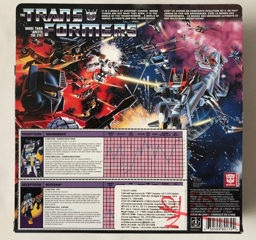 Soundwave Transformers G1 Walmart Reissue 2018 Hasbro (Usado)