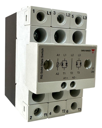 Rgc2a60d25kke Relé Estado Sólido 25a Riel Din Carlo Gavazzi