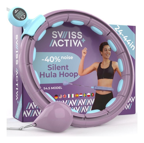 Swiss Activa+ S4.s Silent Weight Loss Hula Hoop With Counter