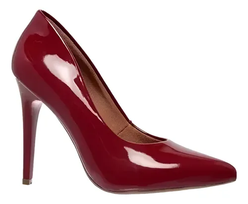 Scarpin Ptah!  Confort Salto Alto Bico Fino 