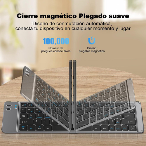 Teclado Y Ratón Inalámbricos Plegables, Mini Teclado Y Ratón