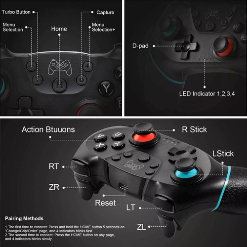 Control Inalámbrico Para Nintendo Switch Gamepad Joystick