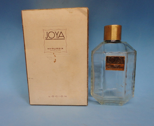 Myrurgia Joya  Frasco Vacío Antiguo Perfume 11 Cm.