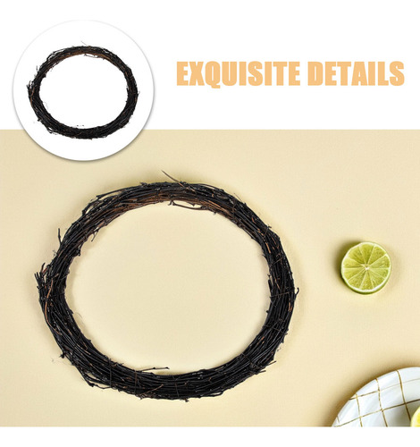 Juego De 2 Coronas De Ratán Natural Para Halloween Diy, Colo