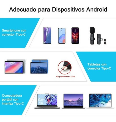 Mini Micrófono De Solapa Inalámbrico De Doble Canal Lightnin
