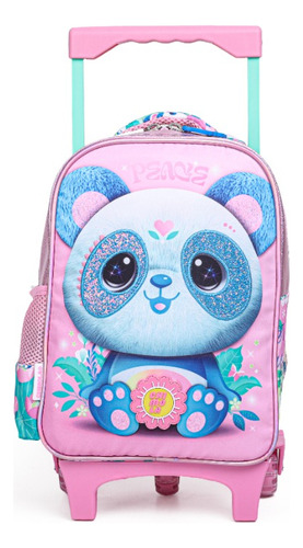 Mochila De Carro Osito Panda Chimola 12 Escolar Jardin 