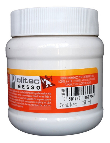 Politec 602 Gesso Blanco Frasco Con 250 Ml