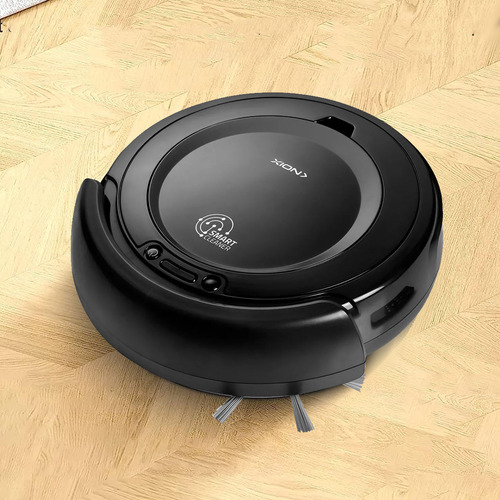 Aspiradora Robot Xion Control Remoto Vuelve A La Base Mopea Color Negro