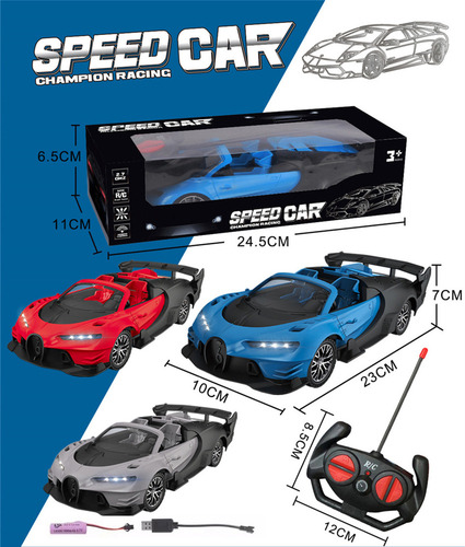 Rojo Carro Control Remoto 1:16 Nuevos Juguetes Niños