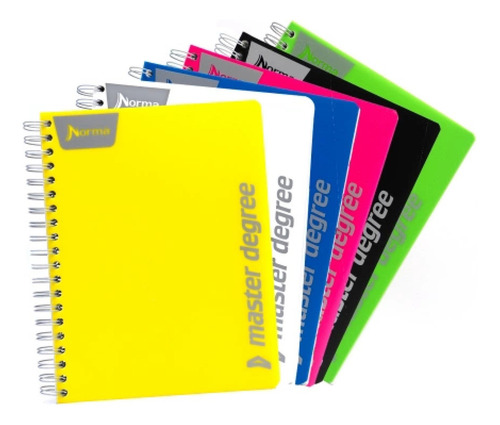 Cuaderno 200 Hojas Master Degrre Caratula Polipropileno 5mm Color Multicolor