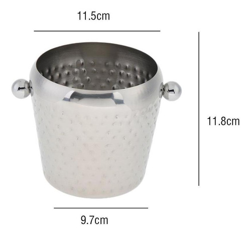 Yu Acero Inoxidable Cobre Plateado Champagne Ice Ice Bucket