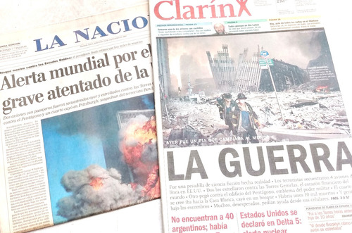 Diario La Nación Clarín 12/9/2001 Torres Gemelas Completos