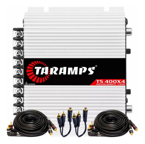 Amplificador Taramps Ts400 Com Kit Rca E Y Para Instalação