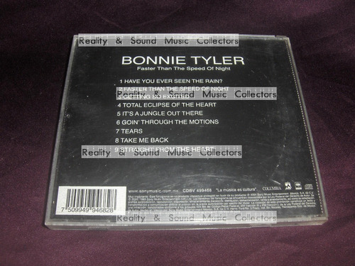 Bonnie Tyler Faster Than The Speed Of Night Cd Sony 2001 (Usado)